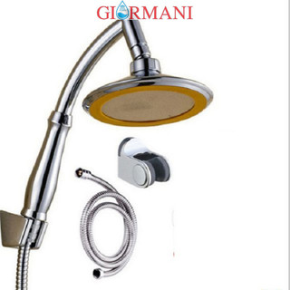 Sen tắm,Vòi hoa sen tăng áp GIORMANI bản rộng cao cấp VHS04 bao gồm dây inox và đế cài