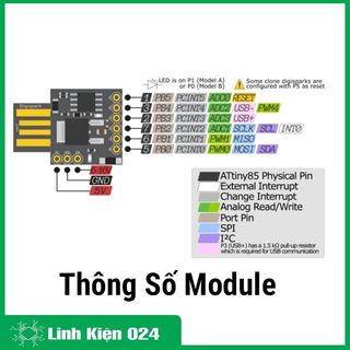 Module USB Mini ATTINY85 tương thích với Uno R3