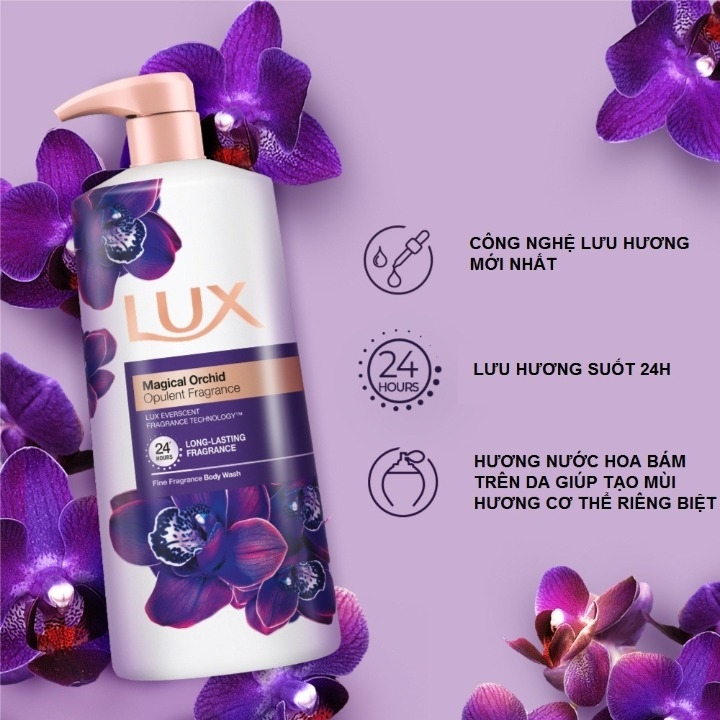 Sữa Tắm Lux Hương Nước Hoa Cao Cấp Sáng Mịn Rạng Ngời 500ml, Thái Lan