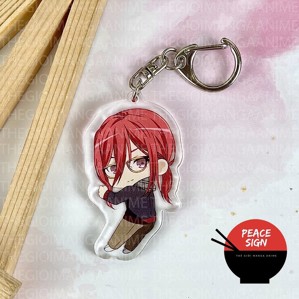 Móc khóa BLUE LOCK in hình chigiri rin nagi reo anime chibi mica acrylic keyring dễ thương
