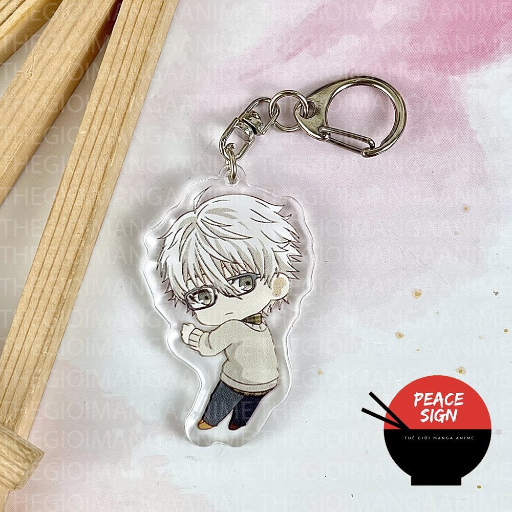 Móc khóa BLUE LOCK in hình chigiri rin nagi reo anime chibi mica acrylic keyring dễ thương