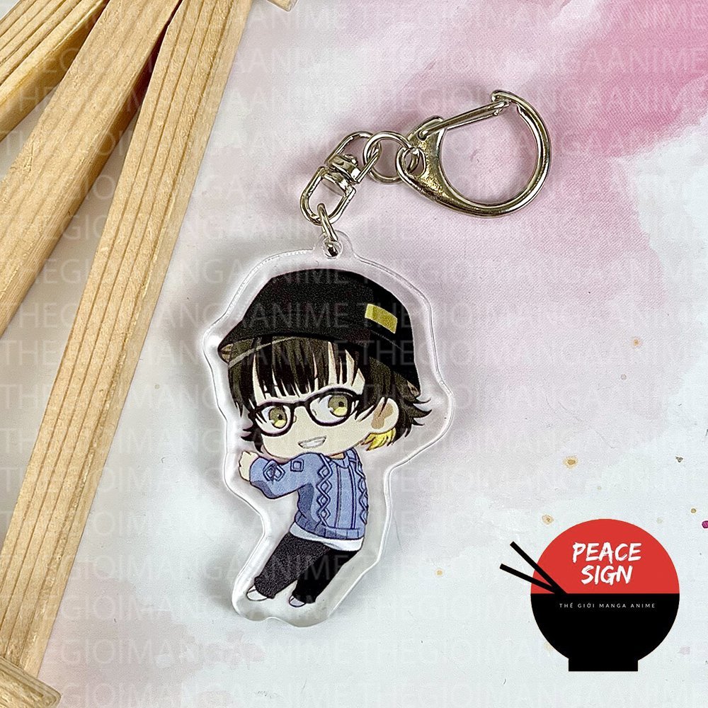 Móc khóa BLUE LOCK in hình chigiri rin nagi reo anime chibi mica acrylic keyring dễ thương