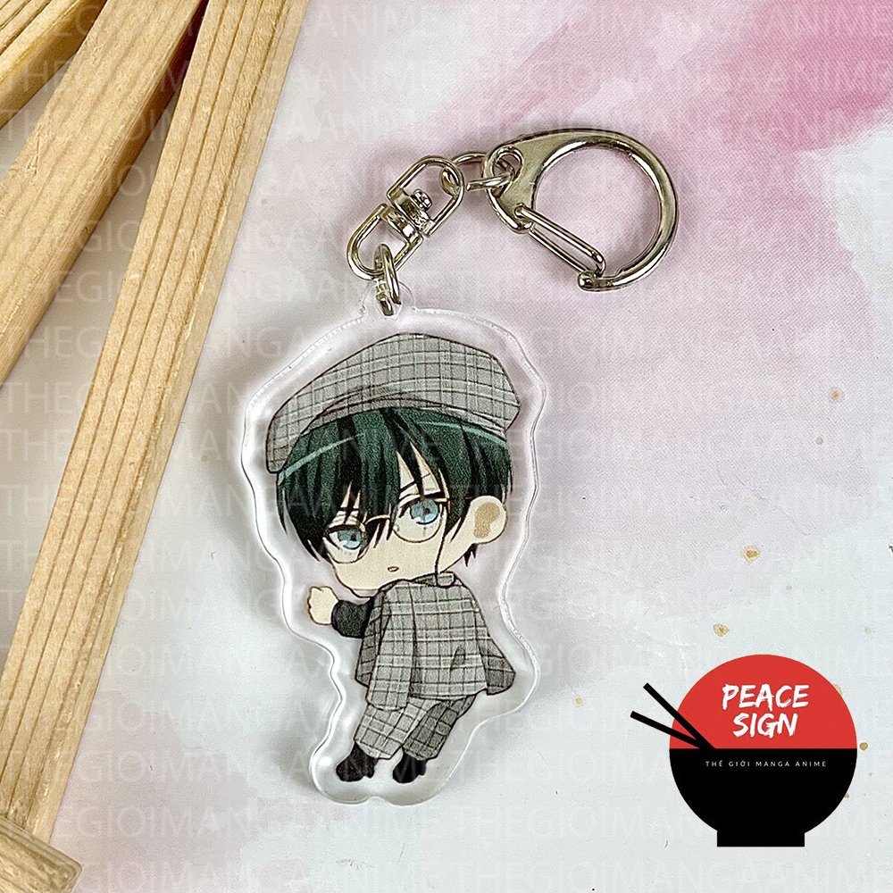 Móc khóa BLUE LOCK in hình chigiri rin nagi reo anime chibi mica acrylic keyring dễ thương