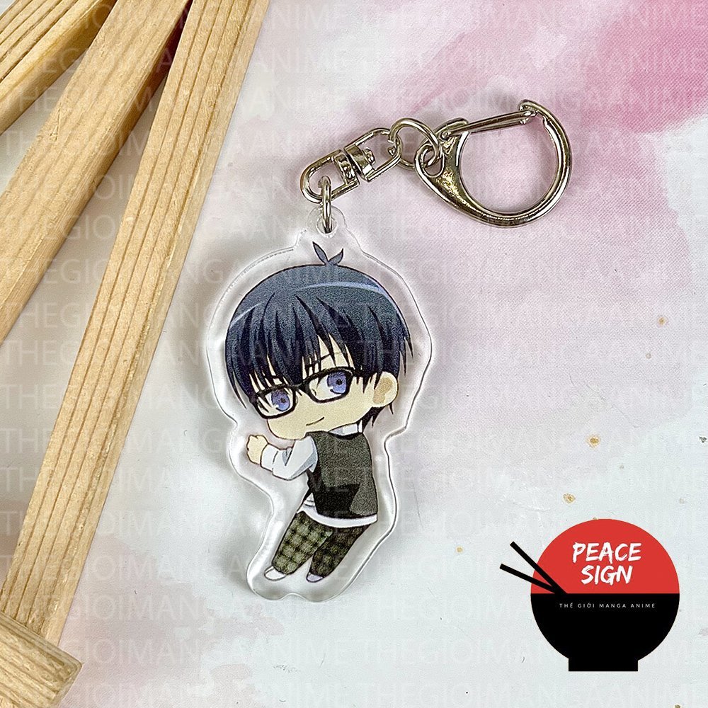 Móc khóa BLUE LOCK in hình chigiri rin nagi reo anime chibi mica acrylic keyring dễ thương