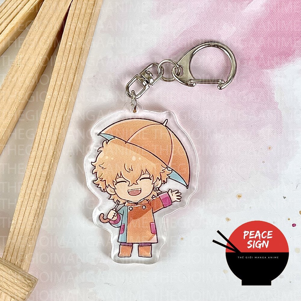 Móc khóa in hình TOKYO REVENGERS - KỊCH TRƯỜNG CỦA TAKEMICHI ver ĐI MƯA anime chibi mica trong acrylic dễ thương