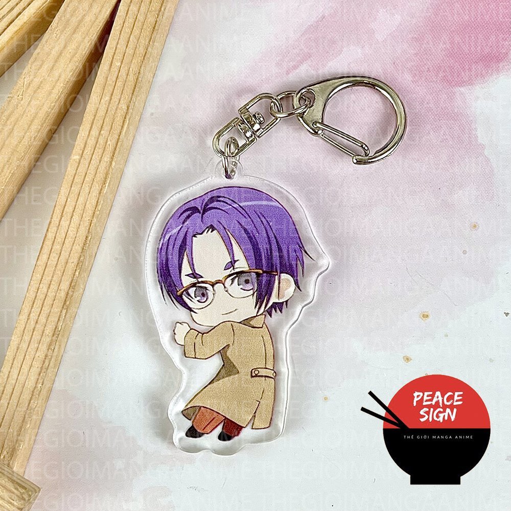 Móc khóa BLUE LOCK in hình chigiri rin nagi reo anime chibi mica acrylic keyring dễ thương