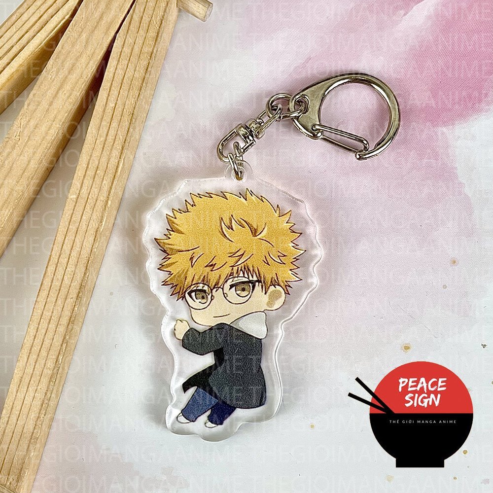 Móc khóa BLUE LOCK in hình chigiri rin nagi reo anime chibi mica acrylic keyring dễ thương
