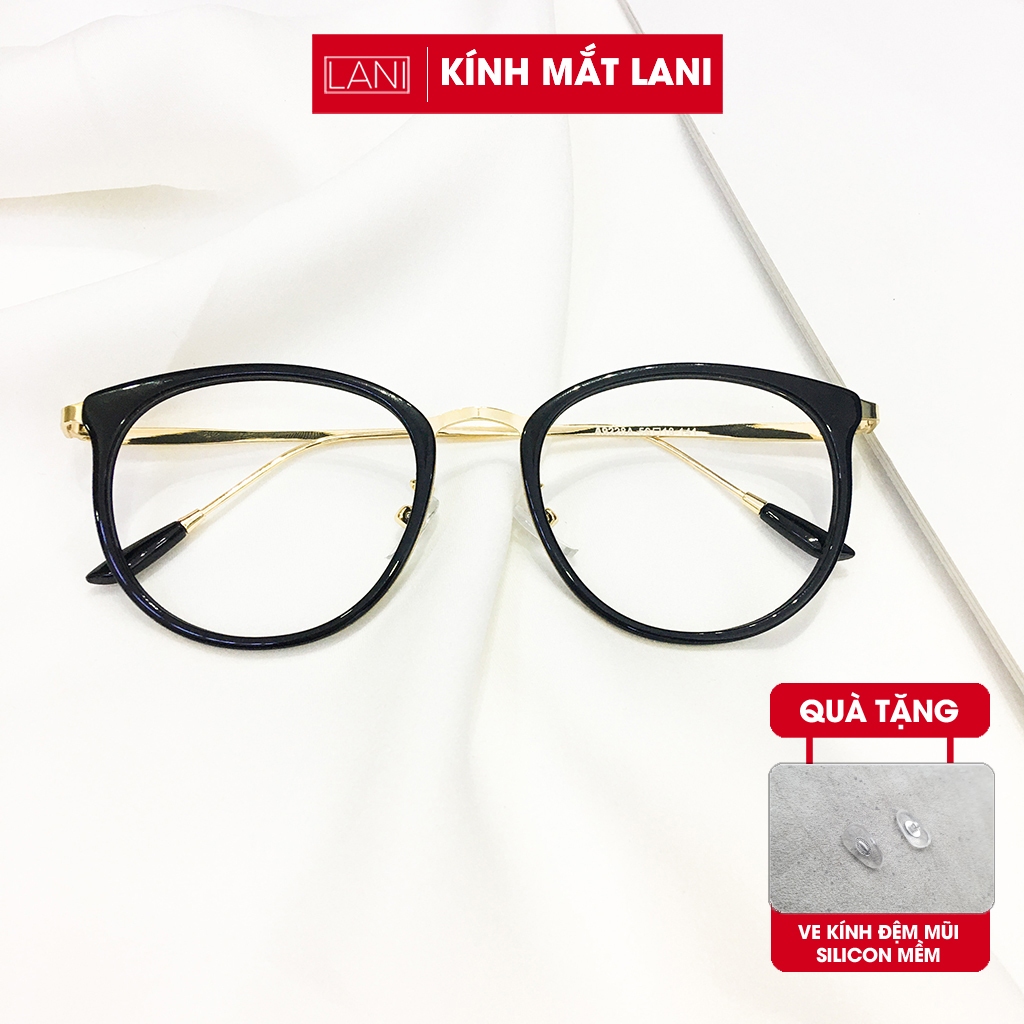 Gọng kính cận nam nữ dáng bầu chất liệu kim loại LANI 9225 - Mắt kính có độ theo yêu cầu