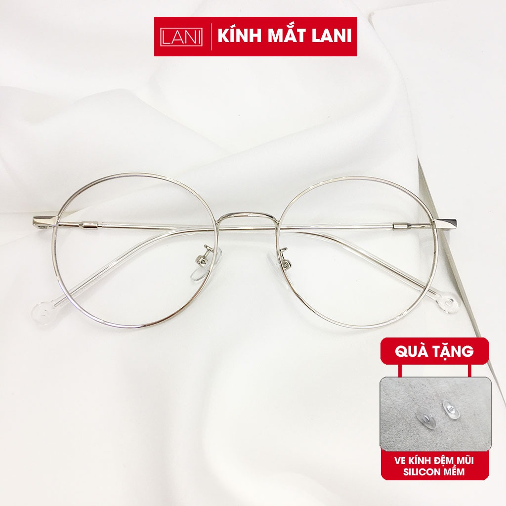 Gọng kính cận nam nữ tròn nhỏ kim loại thanh mảnh ulzzang Lani 2626 - Mắt kính có độ theo yêu cầu