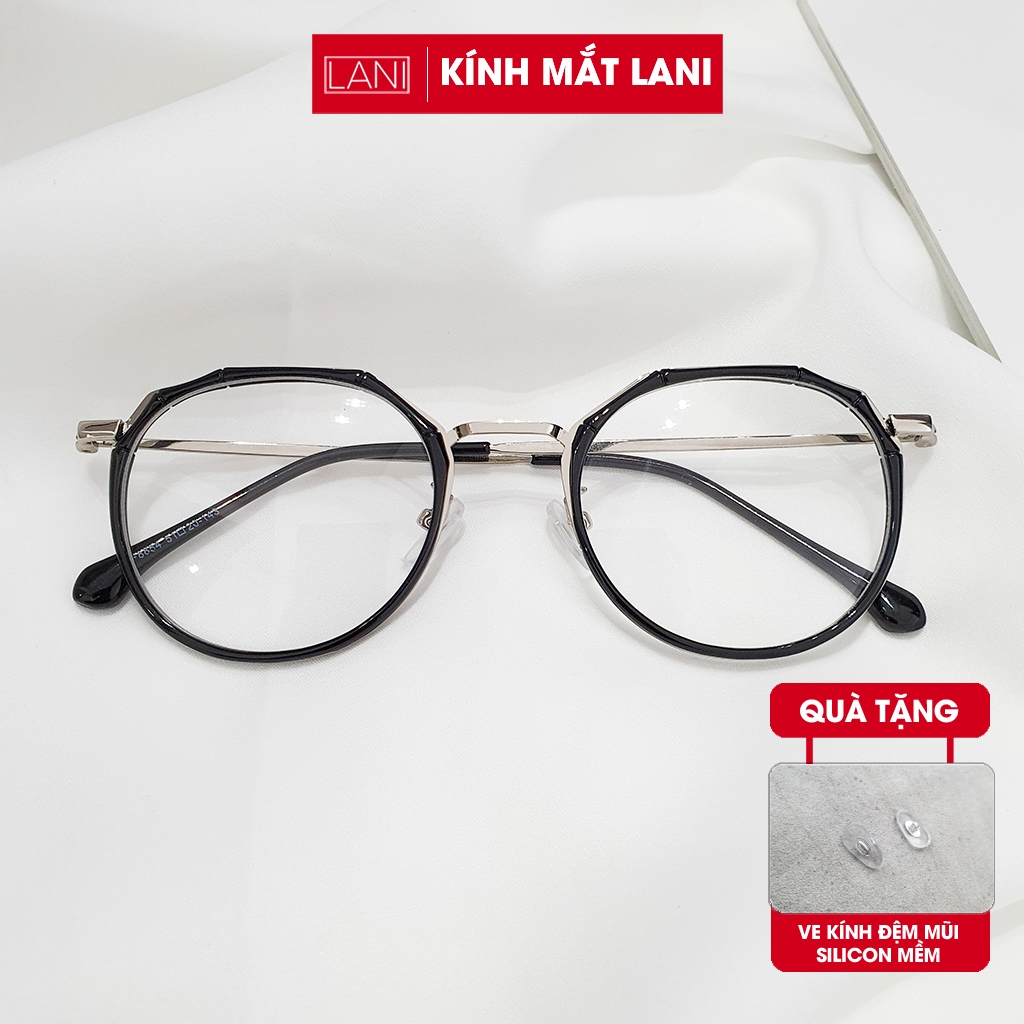 Gọng kính cận nam nữ kim loại đa giác cứng cáp LANI 8854 - Mắt kính có độ theo yêu cầu