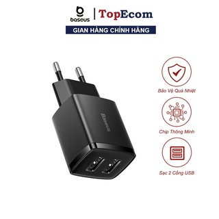 Bộ Sạc Du Lịch USB Kép Tốc Độ 10.5W Baseus Cho Iphone Ipad Máy Tính Bảng Điện Thoại - TopEcom