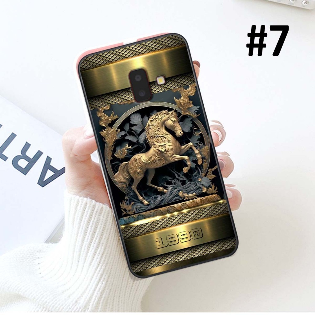 Ốp lưng Samsung J6 2018 / J6 Plus / J6+ viền dẻo mặt sau TPU cao cấp mẫu  12 con giáp in năm sinh theo yêu cầu