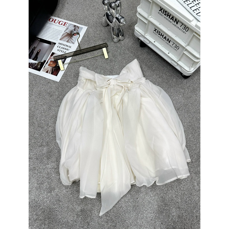 Áo váy tơ nơ ngực form rộng hàng L1