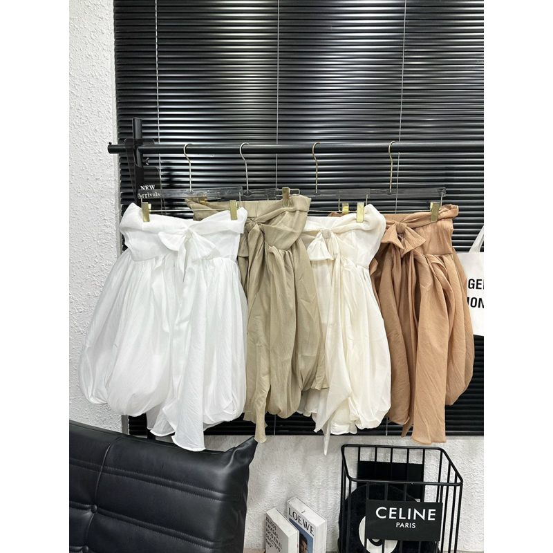 Áo váy tơ nơ ngực form rộng hàng L1