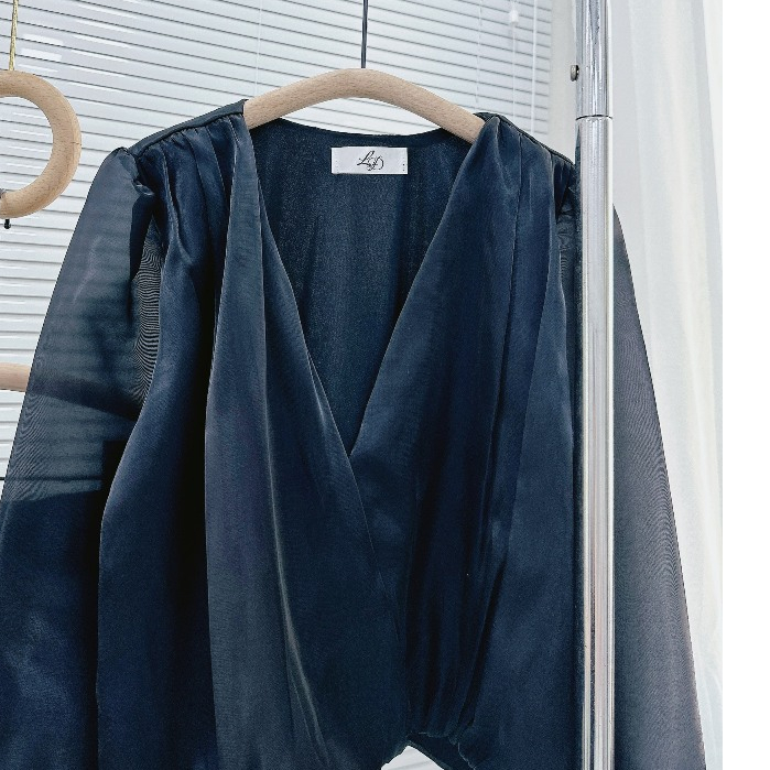 Set bộ nữ, áo voan tơ kèm quần short chất voan sang chảnh Trendy Clothing