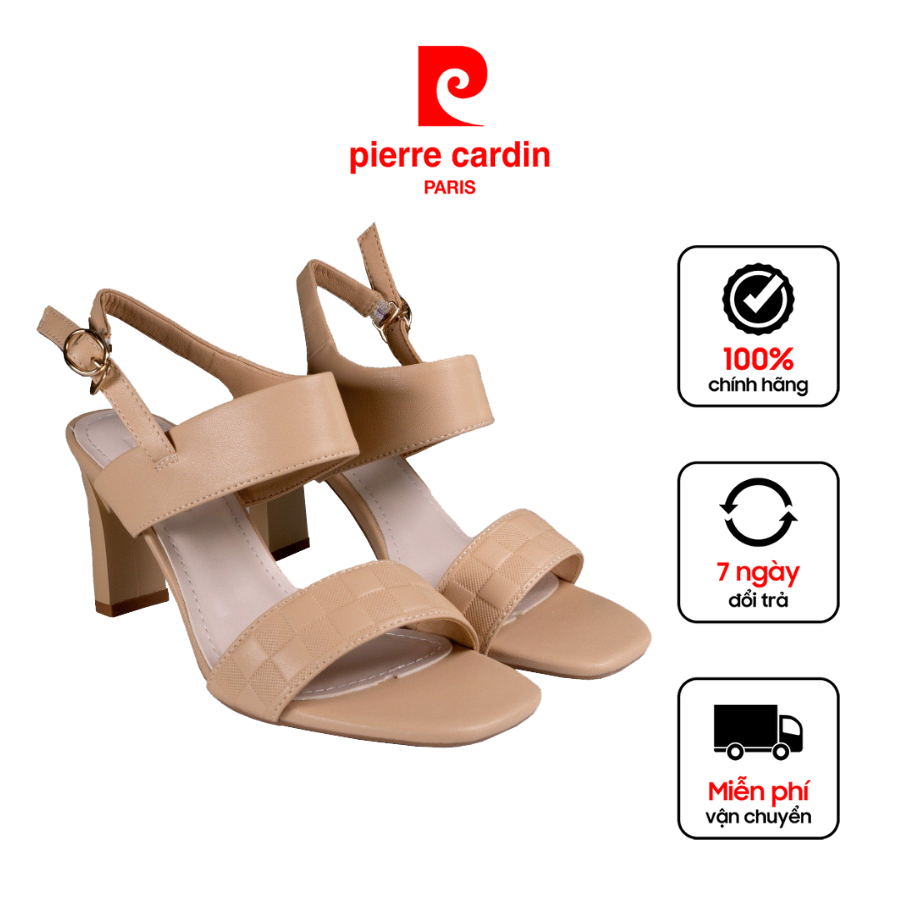 Giày cao gót nữ Pierre Cardin, thiết kế quai ngang, đế cao 9cm - PCWFWS 229