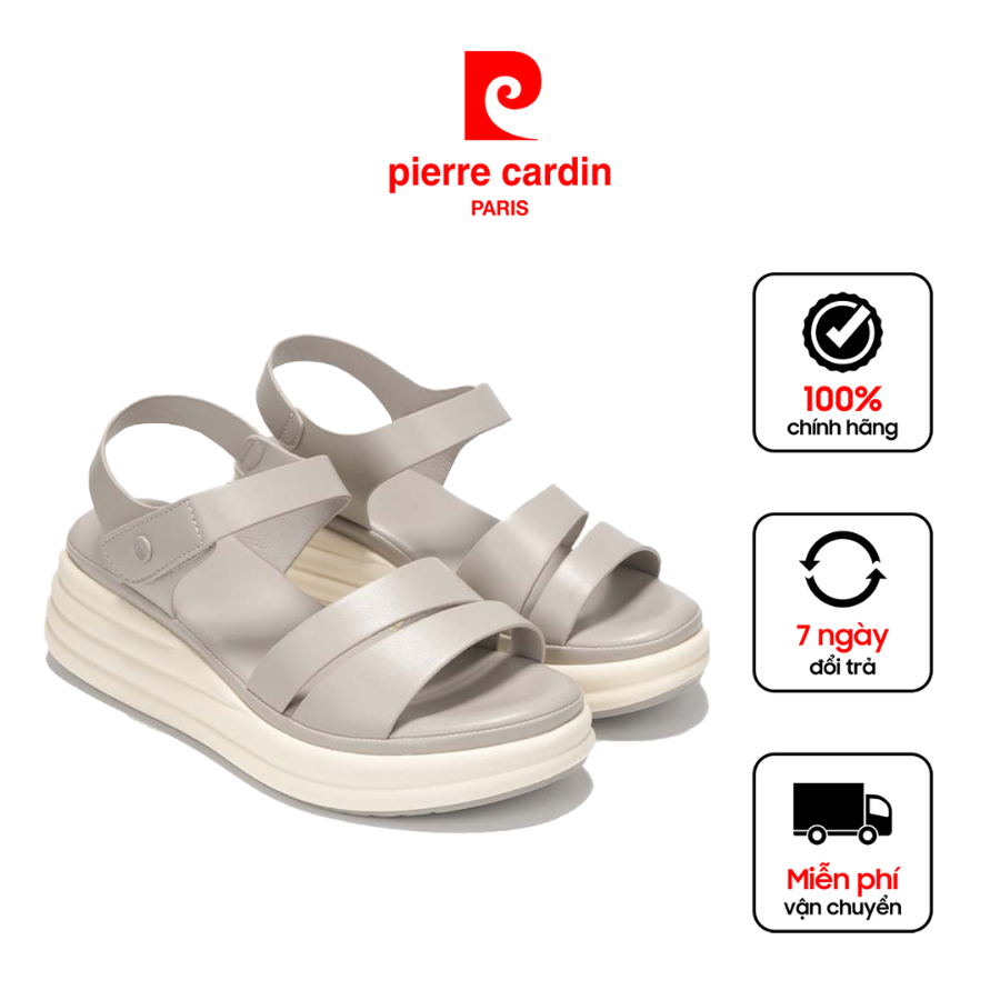[NEW] Sandal nữ cao cấp Pierre Cardin, chất liệu mềm mại, quai hậu thời trang, đế cao 5cm 231