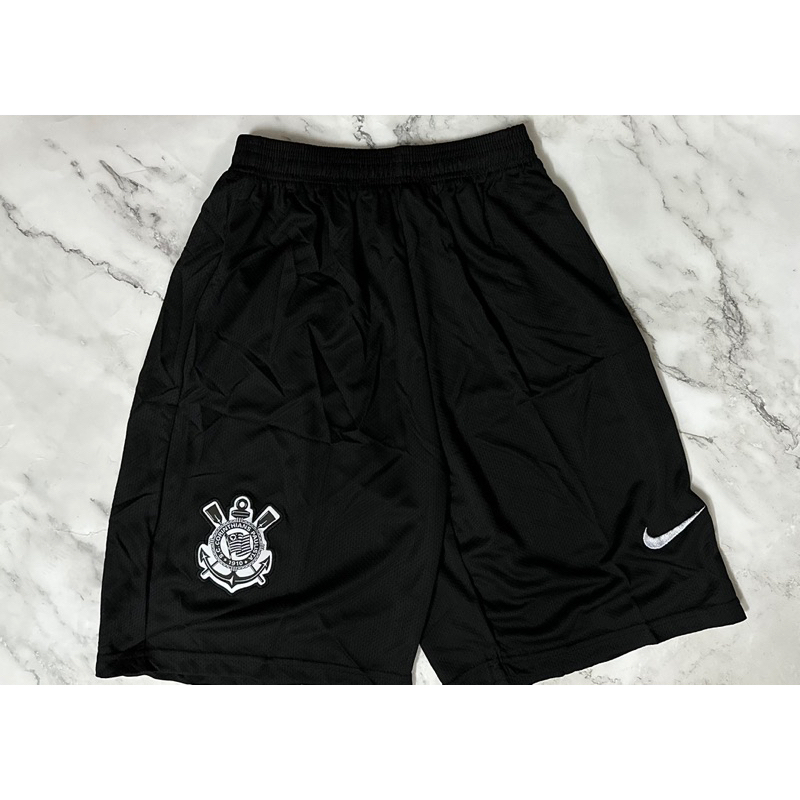 Xả quần đùi bóng đá vải thái thoáng mát clb Corinthians Brazil màu đen