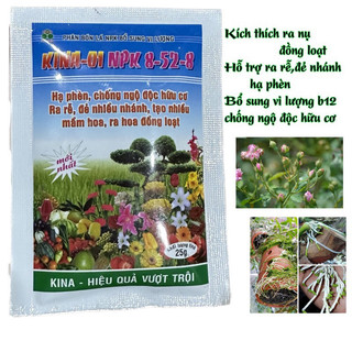 Phân Bón Kích Thích Ra Nhiều Nụ, giải độc hữu cơ , hạ phèn , gói 25gam