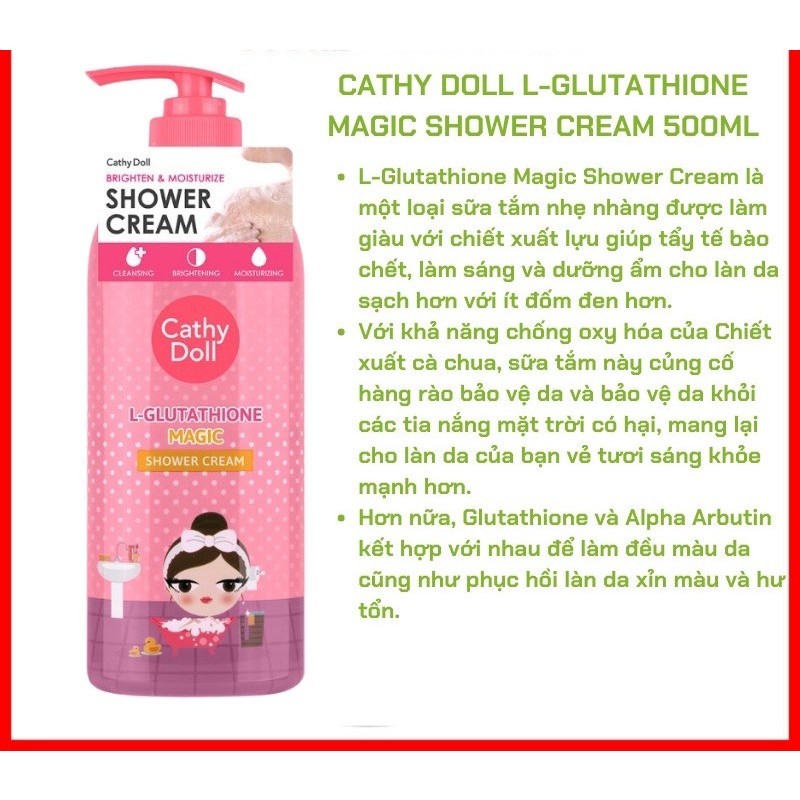 Sữa Tắm Cathy Doll Ready 2 White 500ml Thái Lan