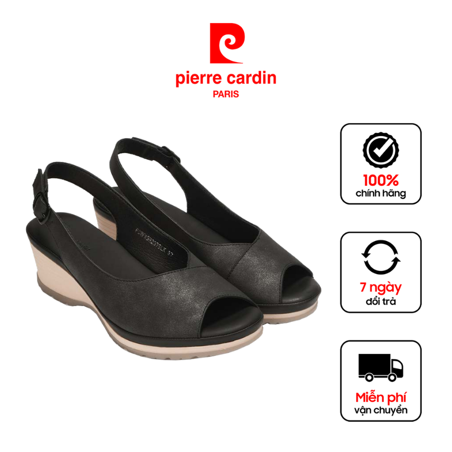 [NEW] Sandal nữ cao cấp Pierre Cardin, chất liệu da mềm mại, đế cao 5cm - 237