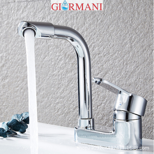Vòi chậu rửa mặt lavabo nóng lạnh cao cấp GIORMANI SNL12 tặng đôi dây cấp inox
