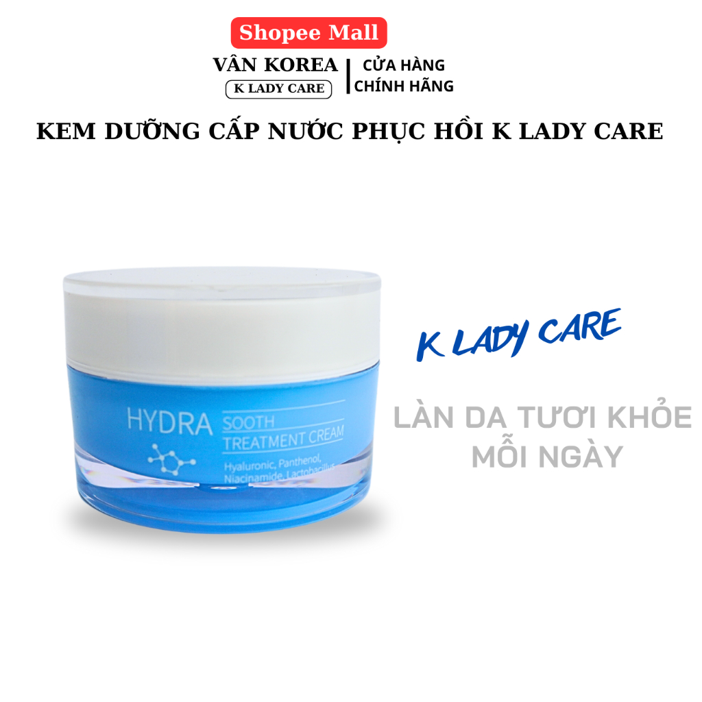 Kem dưỡng da cấp nước, cấp ẩm, phục hồi da K Lady Care - hũ 50g, giúp da căng bóng mềm mịn