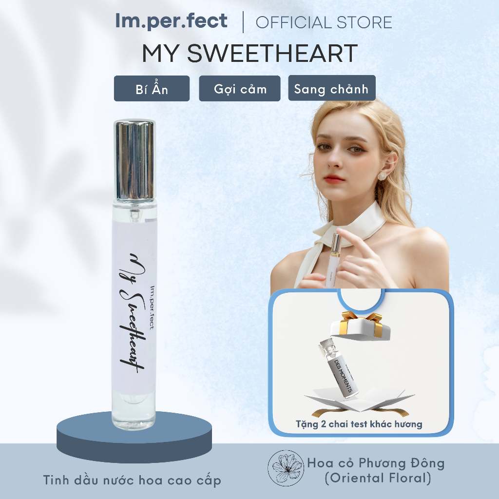 Tinh Dầu Nước Hoa Nữ Cao Cấp Imperfect My Sweetheart - Hàm Lượng Tinh Dầu Cao, Lưu Hương 4 - 6 Tiếng