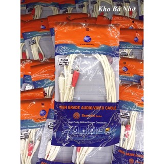 (3 mét). Dây 1 đầu 3.5 ra 2 AV chính hãng CHOSEAL