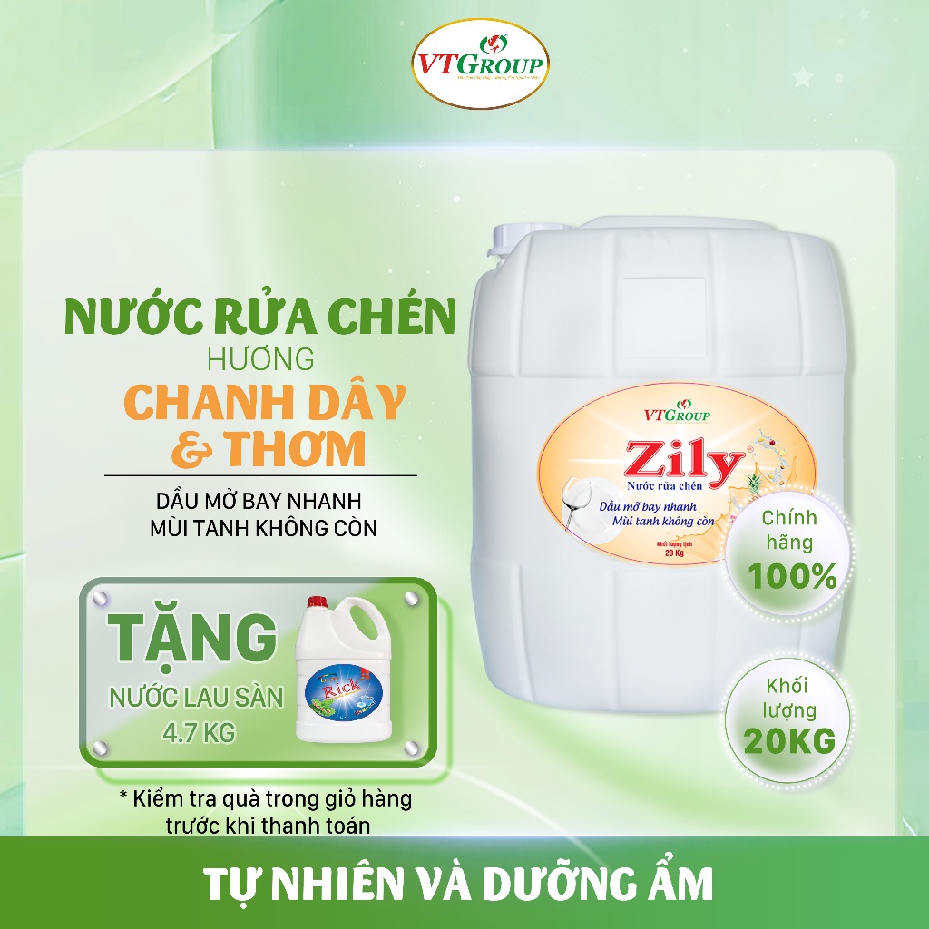 Nước rửa chén (can 20kg) - Tặng 1 lau sàn 4.7Kg