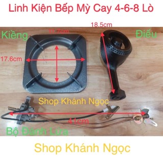 Phụ Kiện Bếp Mỳ Cay - Họng Điếu - IC Đánh Lửa - Kiềng Vuông - Linh kiện bếp mỳ cay 4 - 6 - 8 - 10 Lò