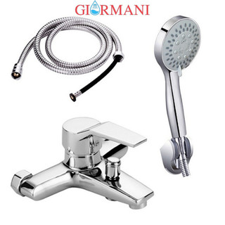 Full bộ sen tắm nóng lạnh GIORMANI bao gồm cả dây và bát sen 5 chế độ nước SNL904-VHS11