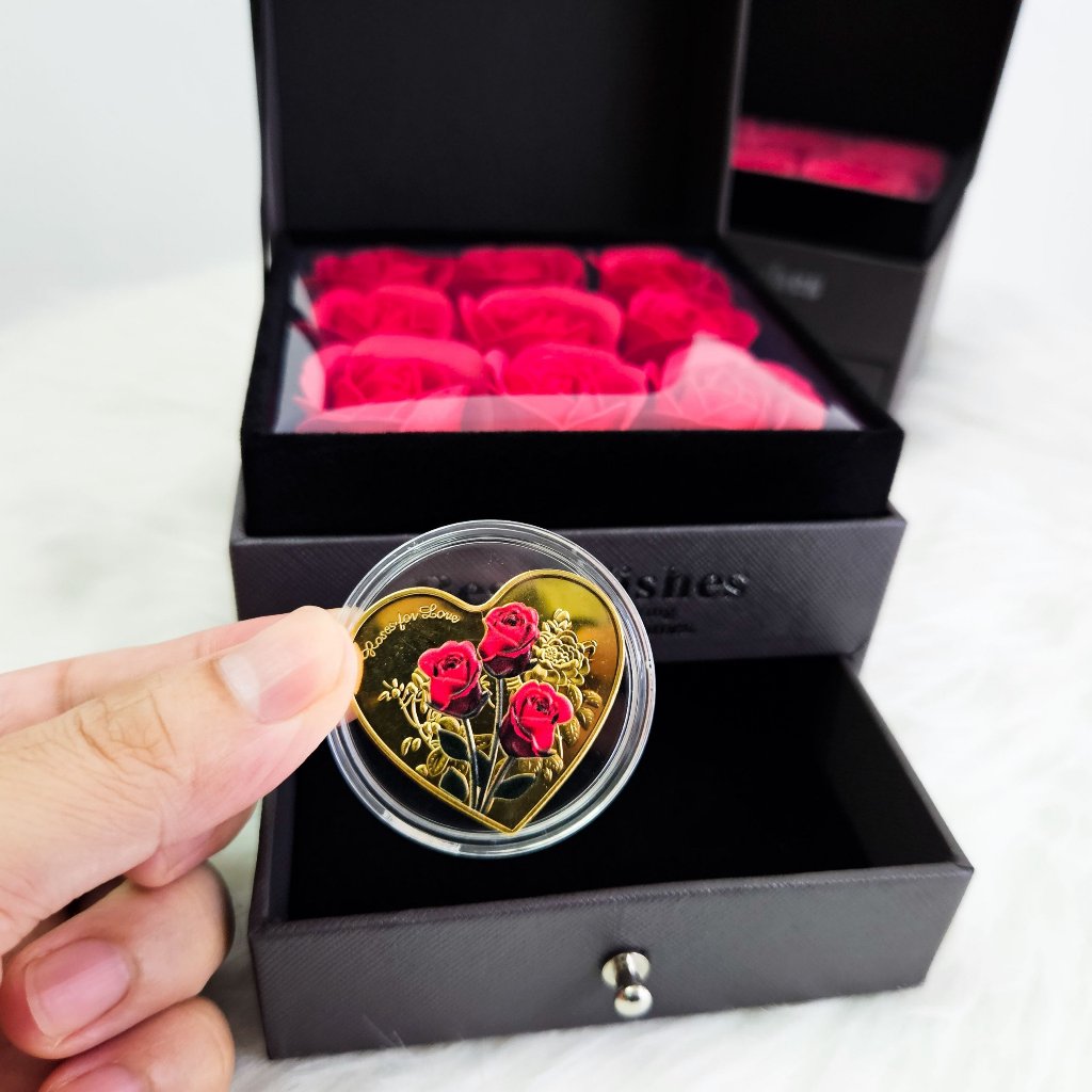 Hộp Đựng Quà 9 Bông Hồng Sáp Thơm - Sang Trọng, Tinh Tế