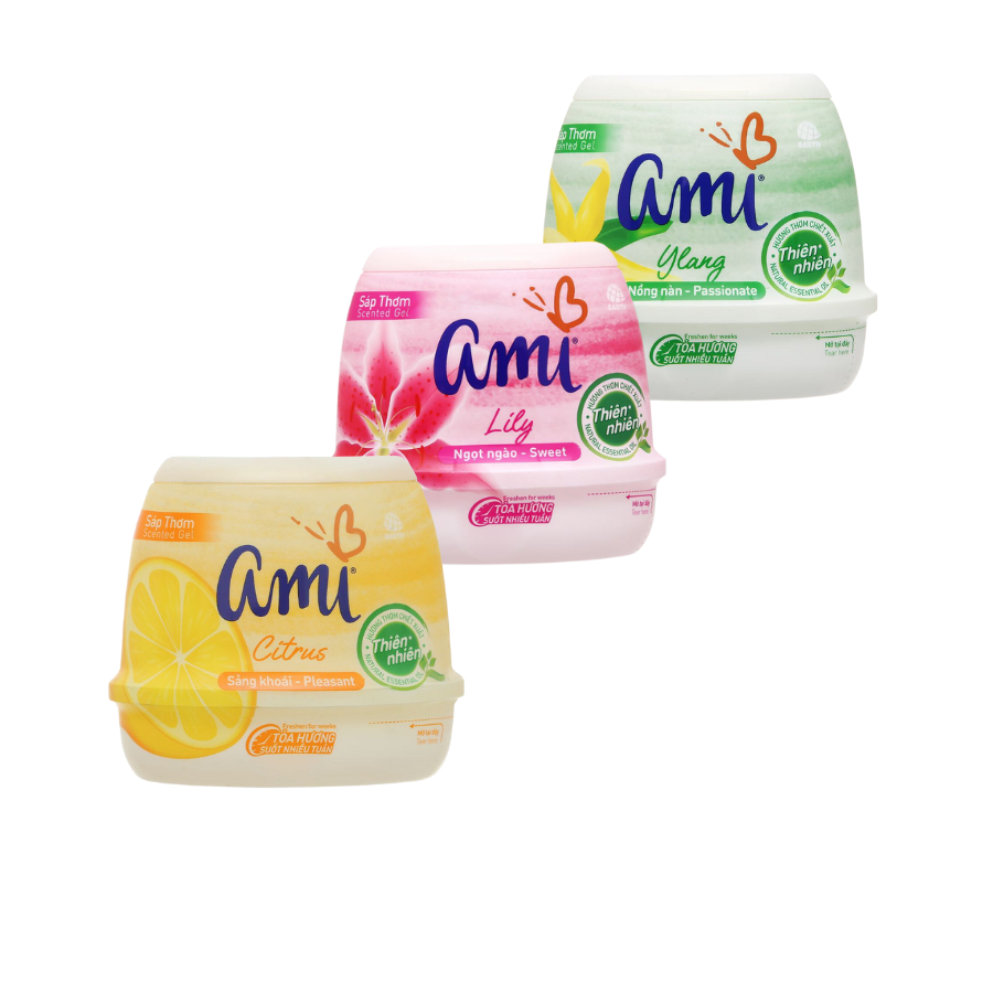 Sáp thơm Ami Hương ylang nồng nàn/hương chanh/hương lily 200g