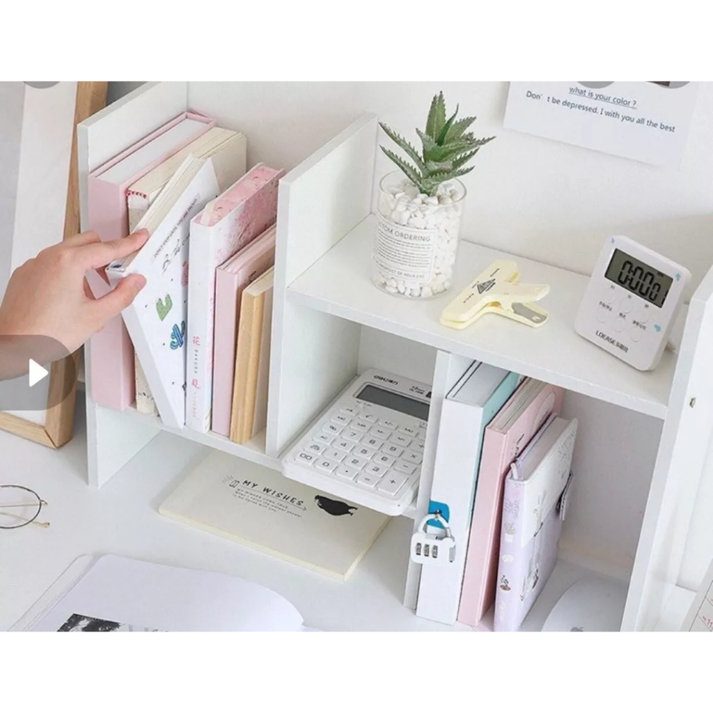 Kệ Sách Gỗ Mini Đa Năng 2 Tầng Dáng Xương Rồng Để Bàn Trang Trí Góc Học Tập Làm Việc ND15 | BigBuy360 - bigbuy360.vn