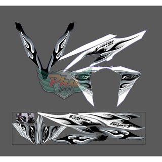 Tem rời vario 150 trắng đen lửa anh thực tế , tem 3 lớp không phai