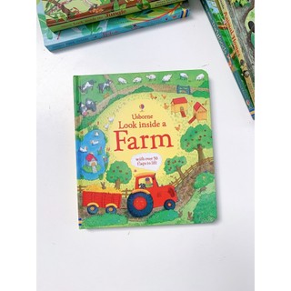Usborne Look Inside a Farm Đồ dạng khám phá cho bé
