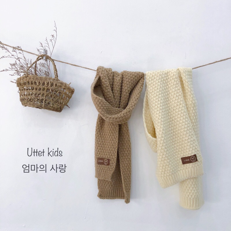 KHĂN QUÀNG CỔ LEN HÀN QUỐC DÀNH CHO BÉ GÁI VÀ BÉ TRAI THÍCH HỢP CHO MÙA THU VÀ MÙA ĐÔNG