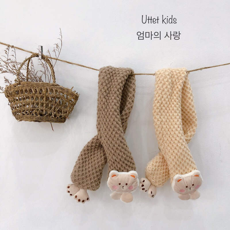 KHĂN QUÀNG CỔ LEN HÀN QUỐC DÀNH CHO BÉ GÁI VÀ BÉ TRAI THÍCH HỢP CHO MÙA THU VÀ MÙA ĐÔNG