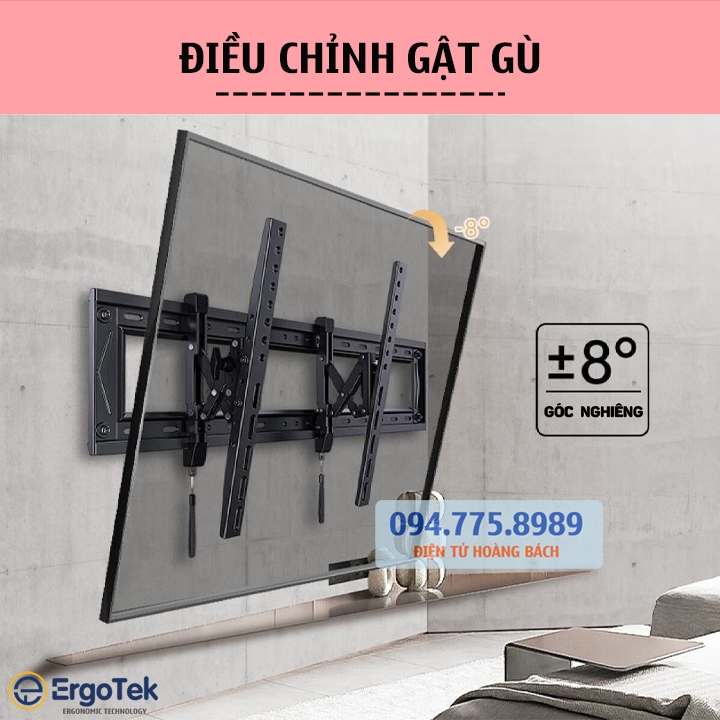 Giá Treo Tivi Gật Gù NB DF80T 65 - 90 Inch - Khung Treo Tivi Điều Chỉnh Góc Nghiêng