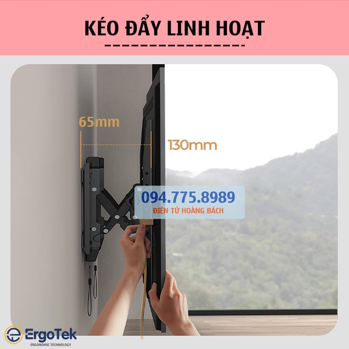 Giá Treo Tivi Gật Gù NB DF80T 65 - 90 Inch - Khung Treo Tivi Điều Chỉnh Góc Nghiêng