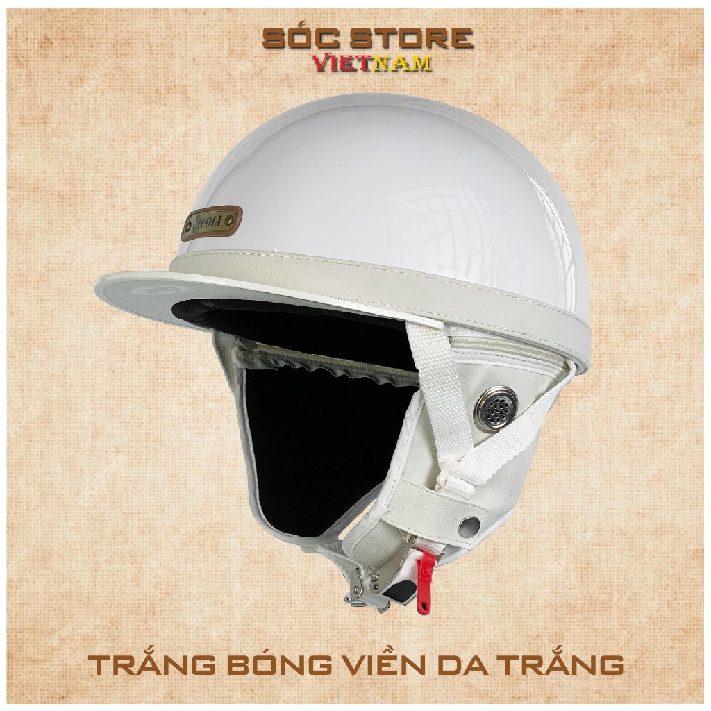 Mũ bảo hiểm nửa đầu Napoli Bosozoku Japan Style, nón bảo hiểm Napoli Vintage lưỡi trai Sóc Store Vietnam