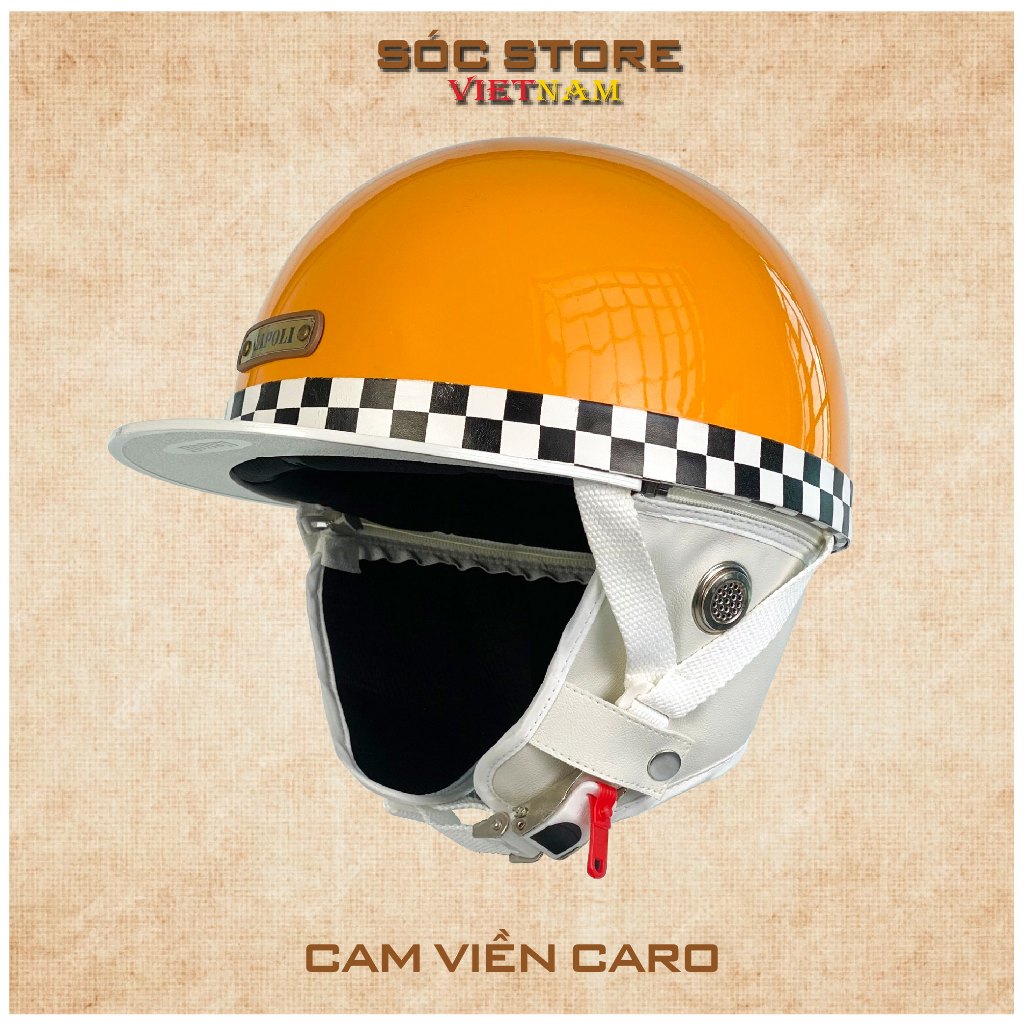 Mũ bảo hiểm nửa đầu Napoli Bosozoku Japan Style, nón bảo hiểm Napoli Vintage lưỡi trai Sóc Store Vietnam