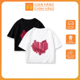 Áo Đôi Mẹ Bé, Áo cặp cho mẹ và bé In Họa Tiết Trái Tim Chất Liệu Thun Cotton Mềm Mịn Màu Trắng