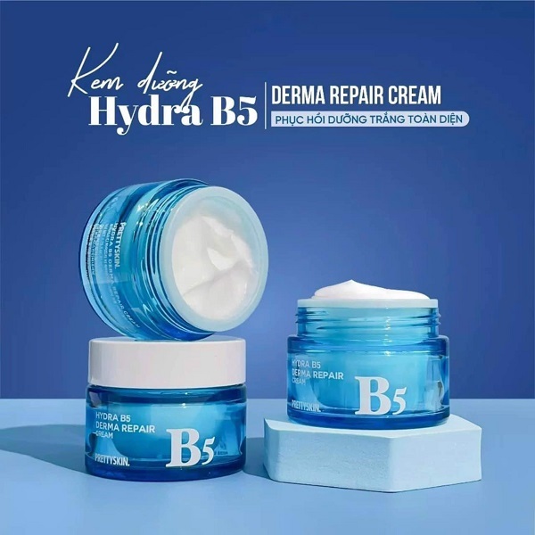 Kem Dưỡng Prettyskin Phục Hồi Dưỡng Trắng Hydra B5 Derma Repair Cream , Rau Má The Pure Jeju Cica 70 Cream