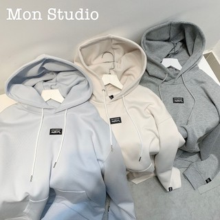 S050 hoodie chui nỉ xốp trơn - mon studio