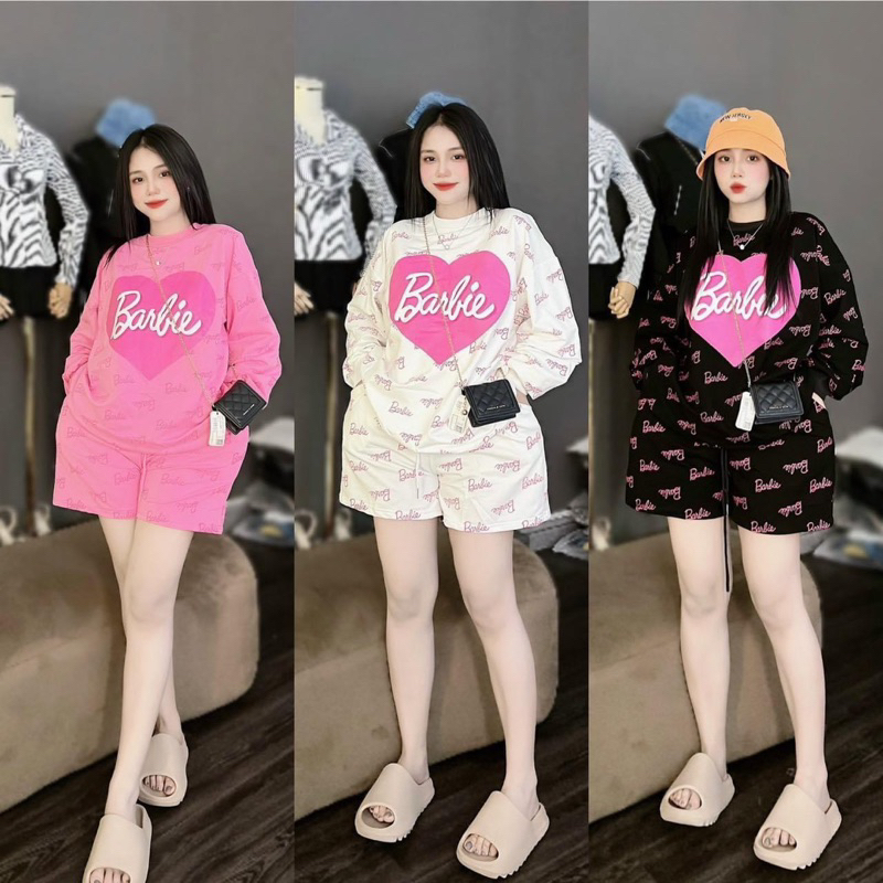 BỘ ĐÙI BARIE TRÁI TIM TO 3 MÀU