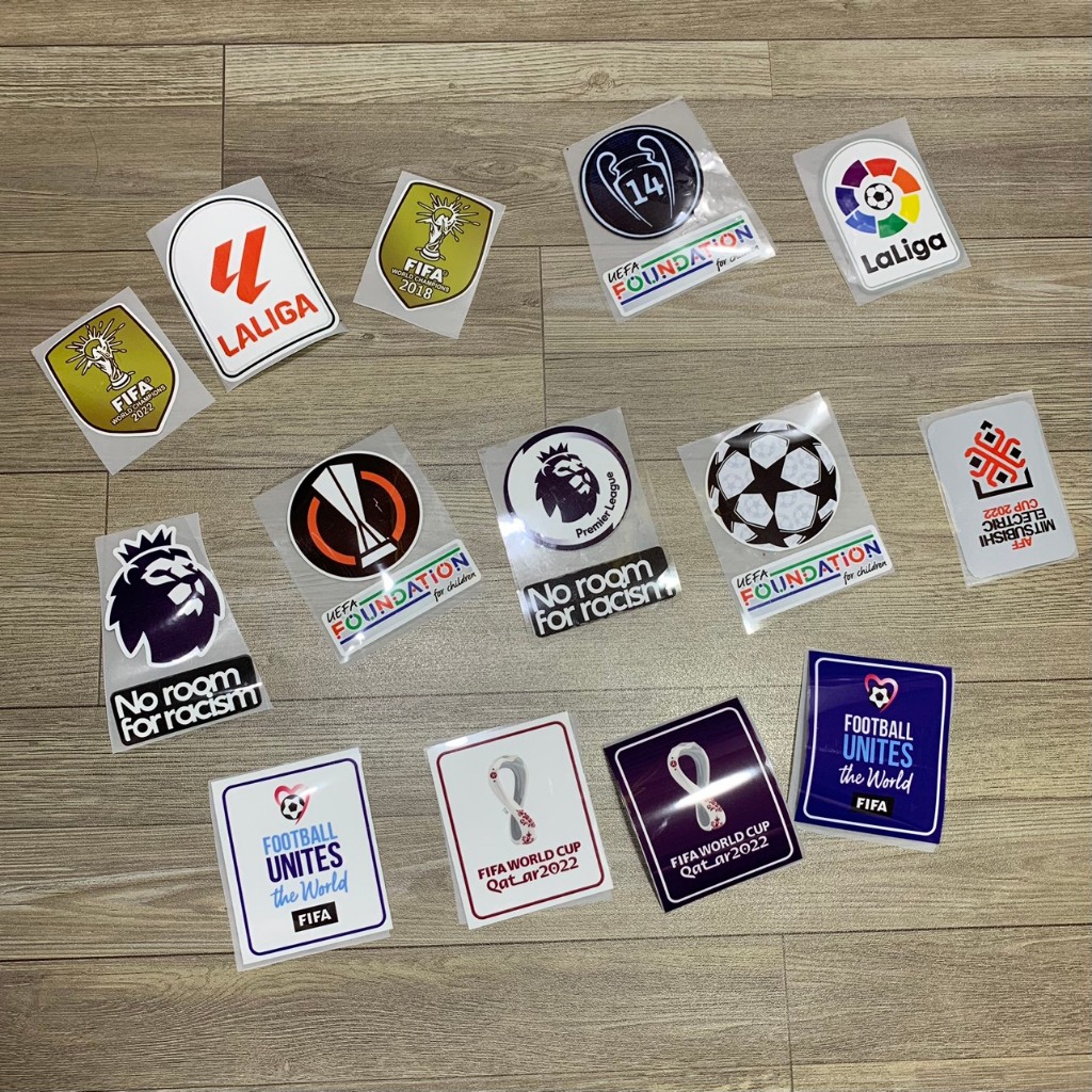 Badge/Logo giải đấu in tay áo bóng đá Đủ Mẫu chất liệu Decal
