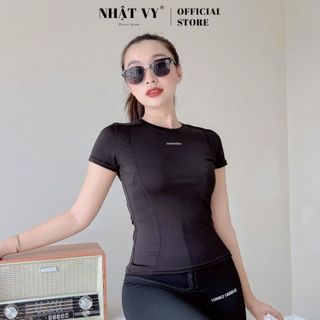 Áo nữ nhật vy thể thao form body chất thun màu đen - d2147
