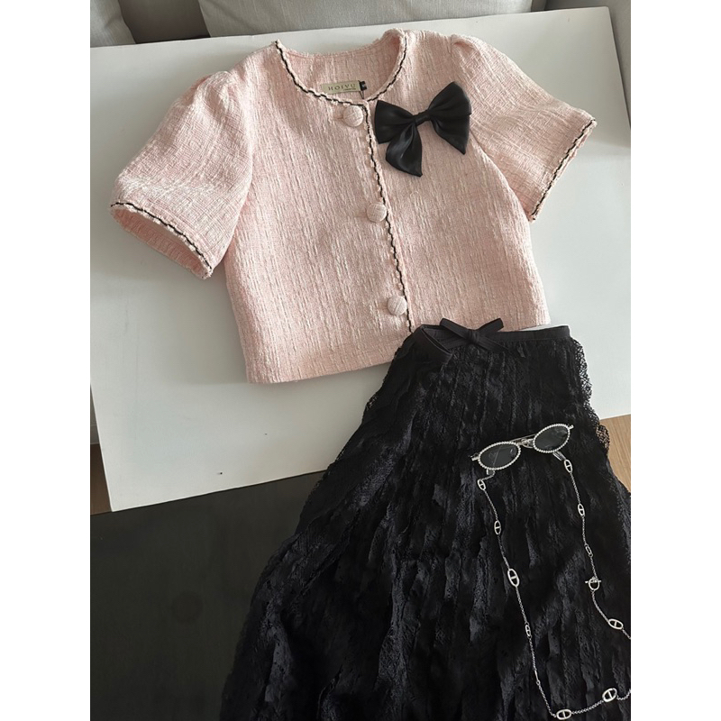 Áo tweed Lila top